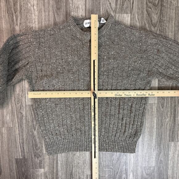 Drawbridge 85% Acrylic 15% Wool Tweed Speckled Crewneck Sweater Made in Taiwan - Picture 5 of 5